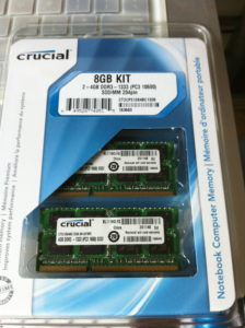 Crucial 2x4gb kit for macbook pro