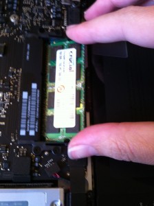 Adding RAM module to MacBook Pro