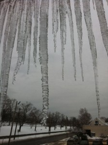 My window icicles
