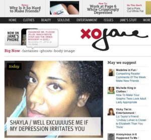 The home page of XOJane.com