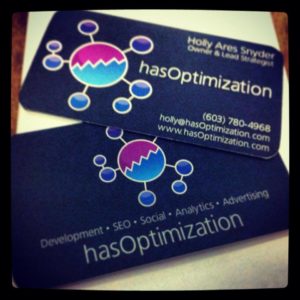 hasOptimization business cards