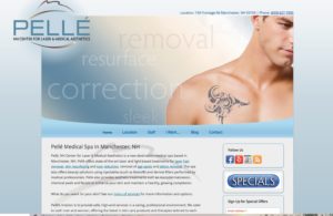 Screenshot of Pellé Medical Spa website