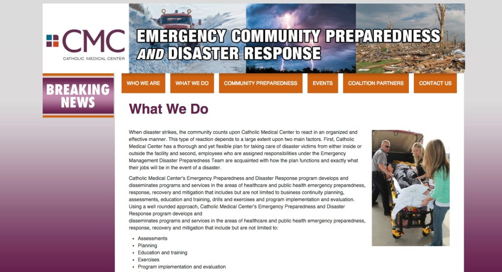 CMC emergency management website