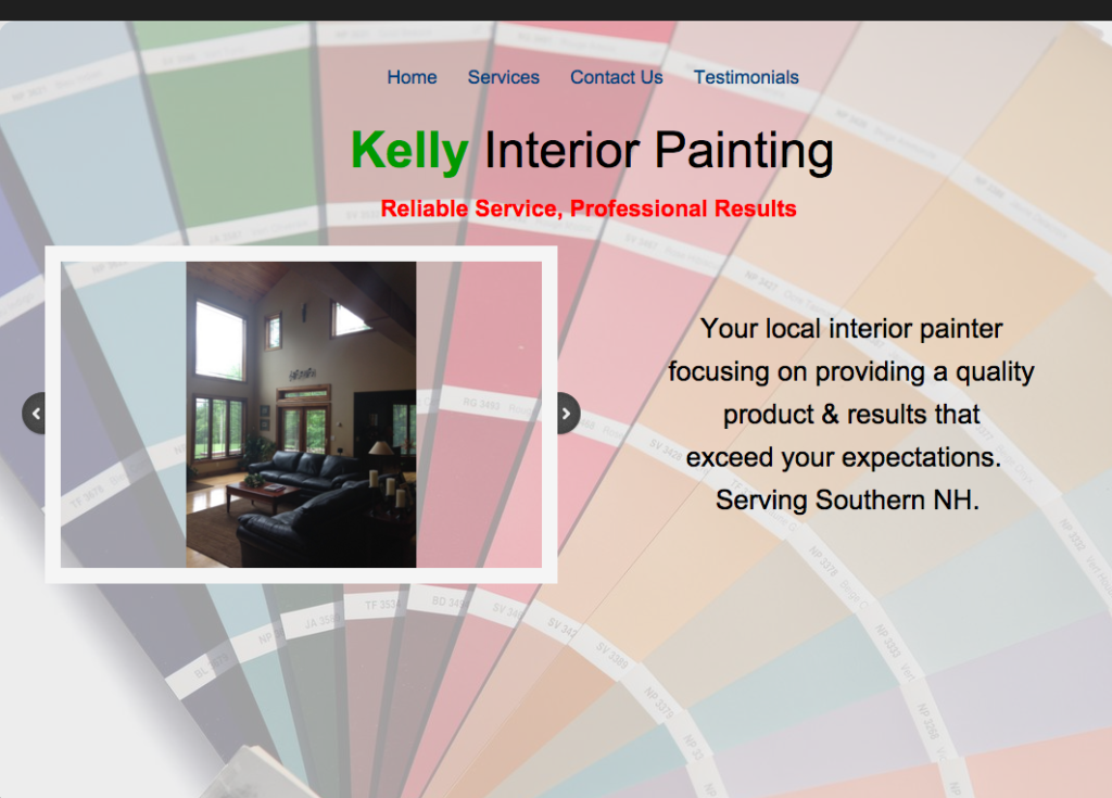 Kelly Interior Painting website Before
