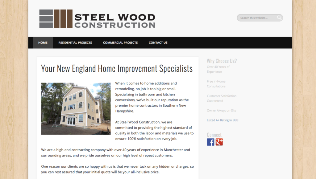 Steel Wood Construction After Redesign Steel Wood Construction After Redesign