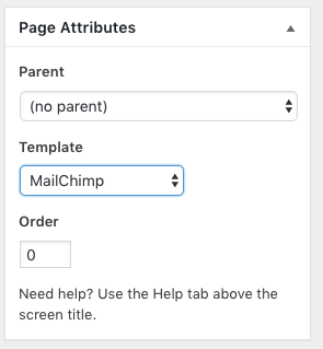 Page Attributes in WordPress