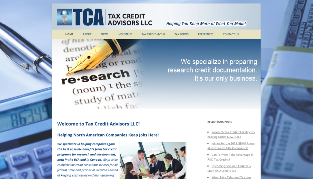 Tax Credit Advisor's Old Page
