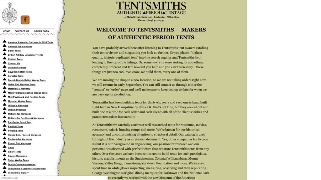 Tentsmiths Old Site