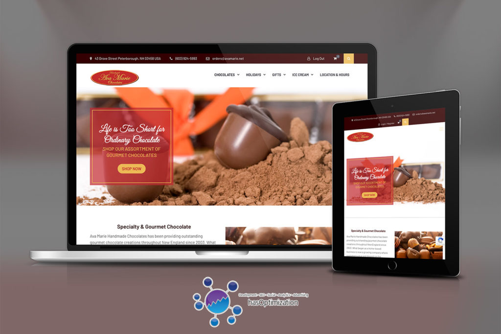 Ava Marie Chocolates New Website