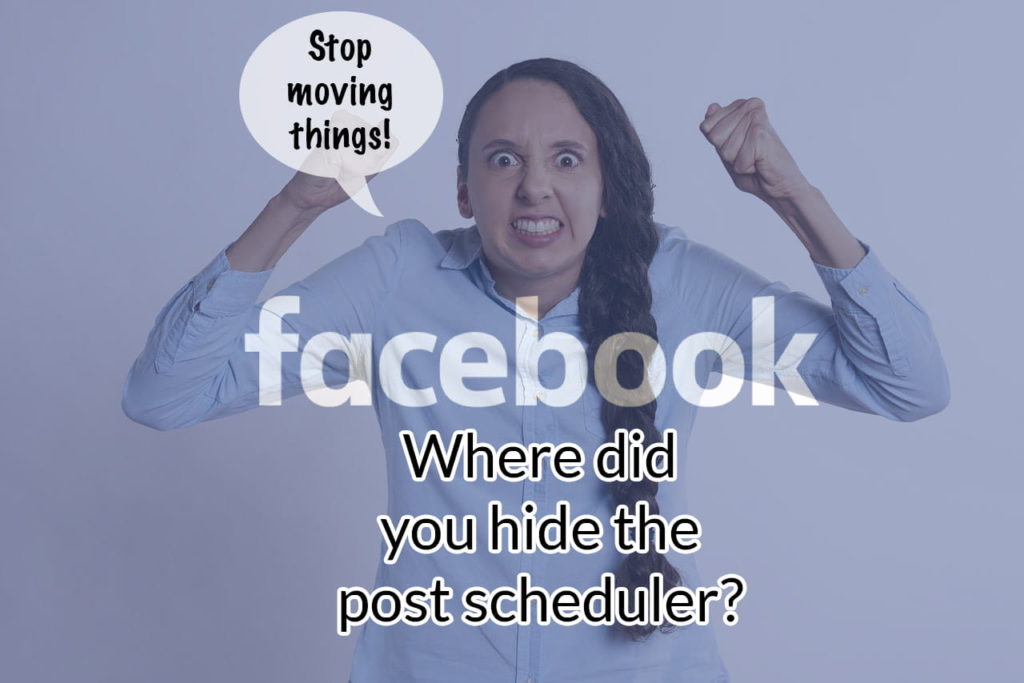 Where is the Facebook post scheduler?