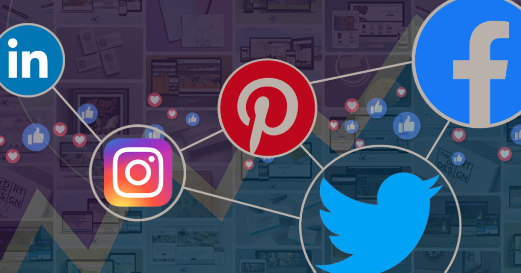 Social media Social media icons LinkedIn, Instagram, Pinterest, Twitter, and Facebook