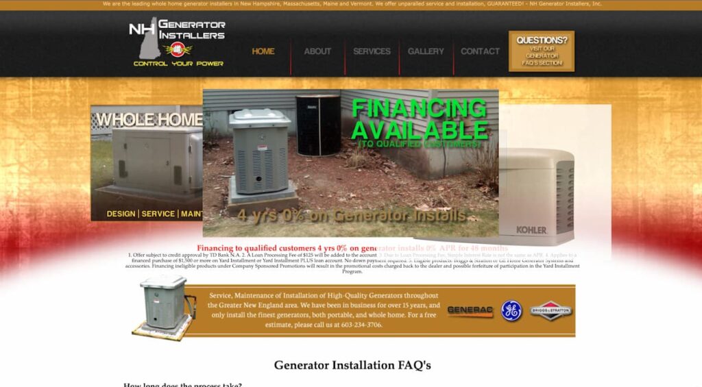 New Hampshire Generator Installers Old Site